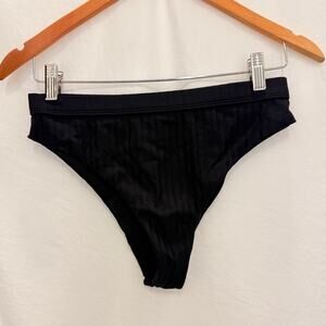 Bond-Eye Australia Black Vertical Stripe Bikini Bottom Swim Beach